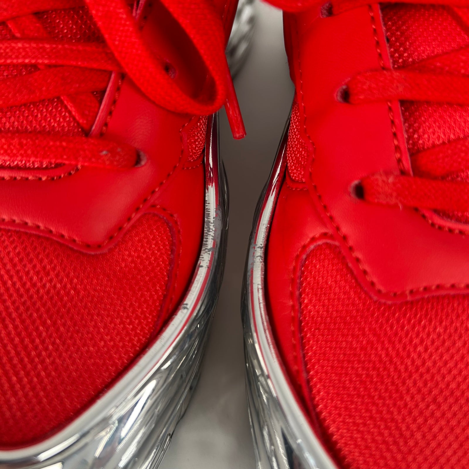 Raf Simons Ozweego Mirrored Red Low Tops Size 10.5
