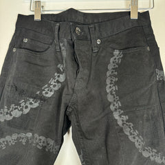 Hysteric Glamour Black Skull Y2K Skinny Jeans Size 27