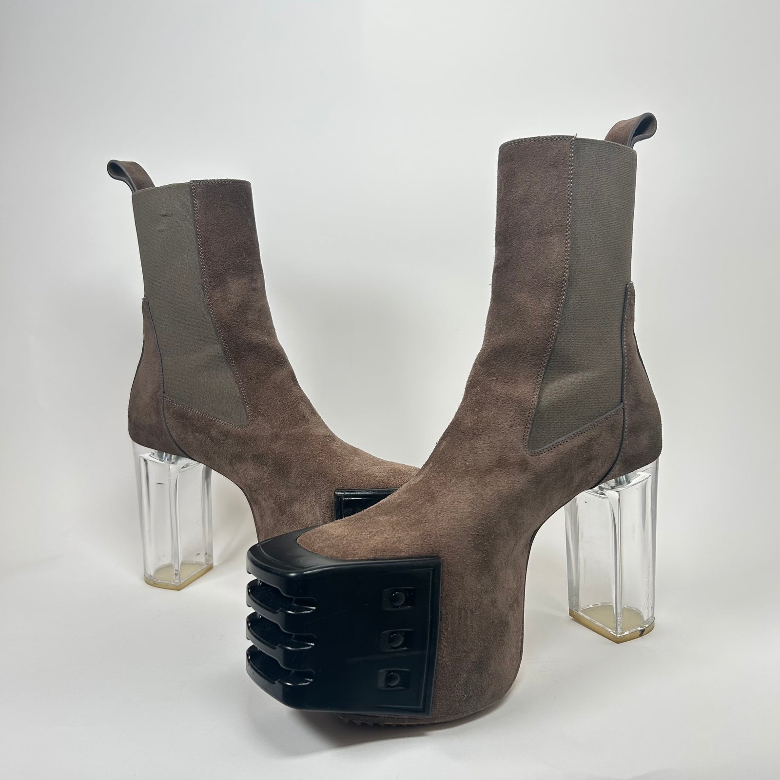 Rick Owens Dust Suede Kiss Heels Size 40.5