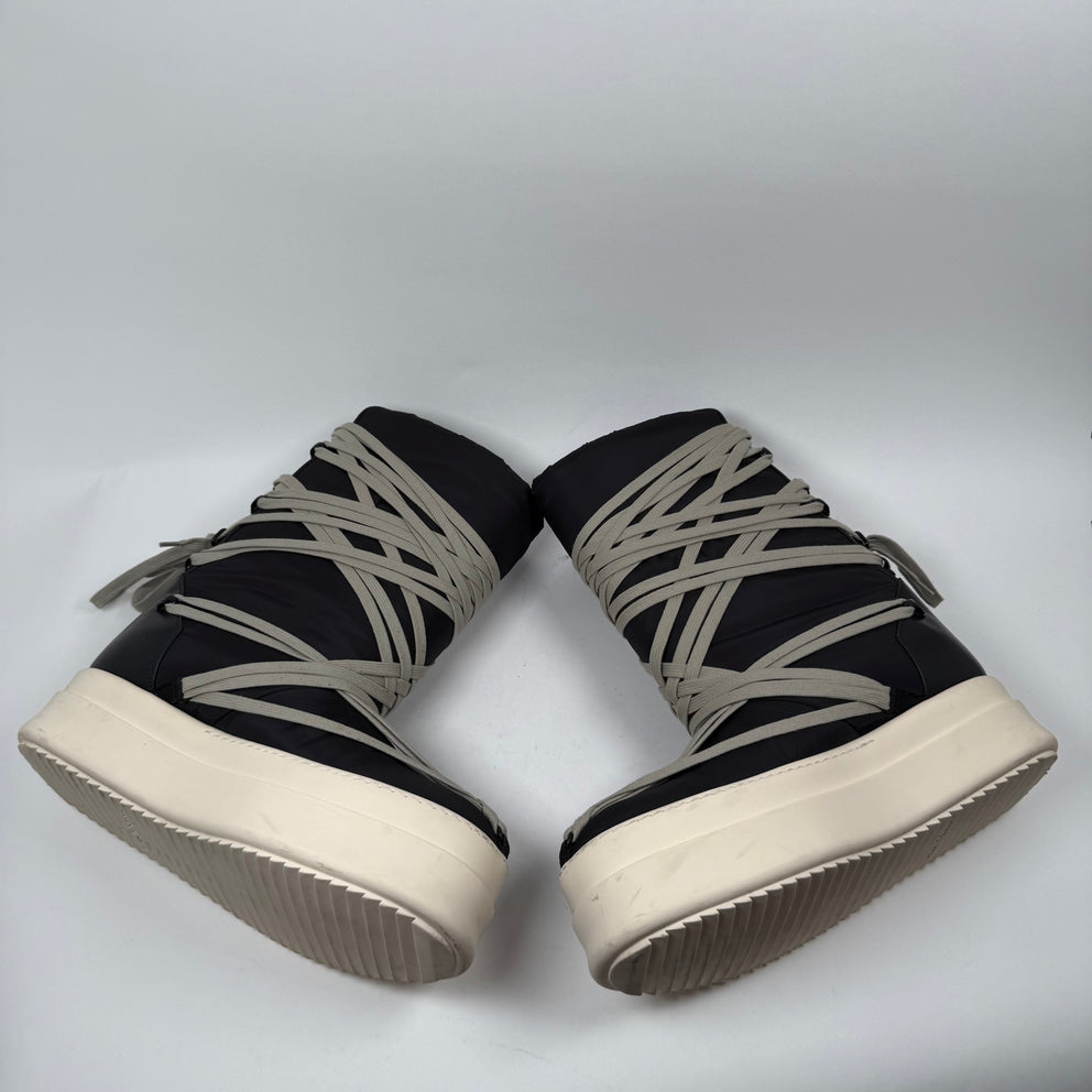 Rick Owens x Moncler Big Rock Megalace Black Boots Size 42