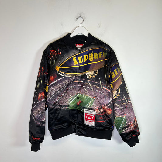 Supreme x Mitchell & Ness Stadium Satin Varsity Jacket Size M
