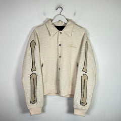 Amiri Boucle Wool Bone Bomber Jacket
