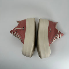 Rick Owens Pink Double Bumper Ramones Low Top Size 41