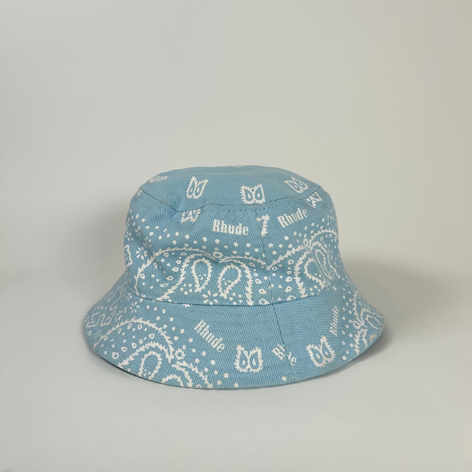 Rhude Baby Blue Bandana Bucket Hat