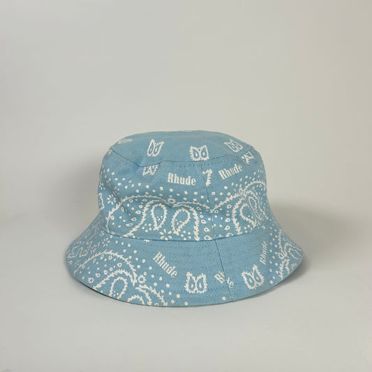 Rhude Baby Blue Bandana Bucket Hat