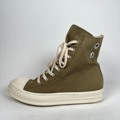 Rick Owens Drkshdw Olive High Top Ramones Size 42