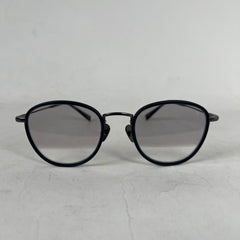 John Varvatos Navy Thin Oval Sunglasses
