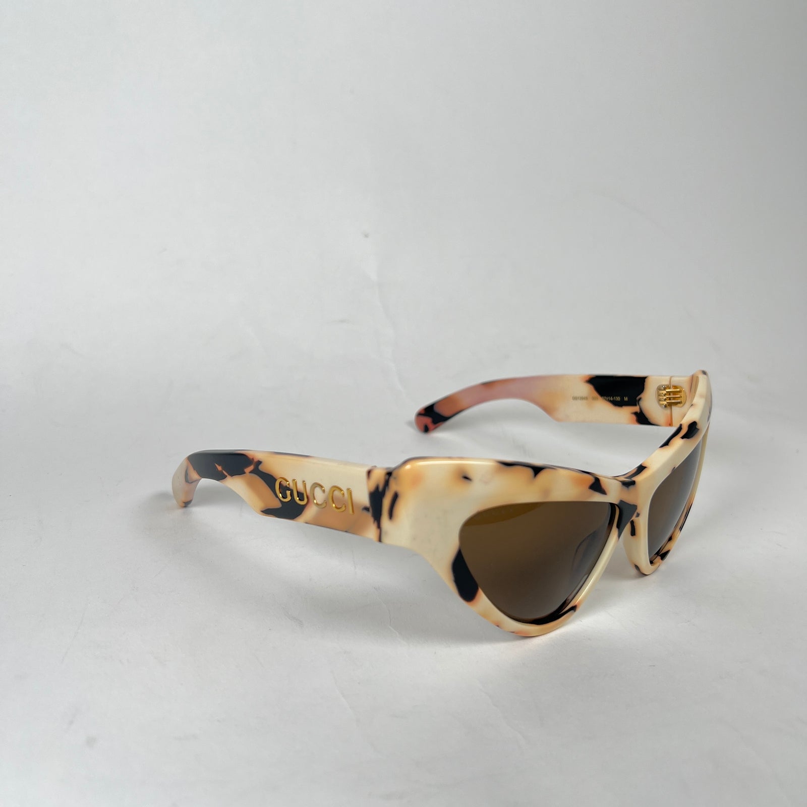 Gucci Ivory/Brown Abstract Print Sunglasses