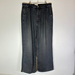 Ami Paris Black Washed Baggy Fit Jeans