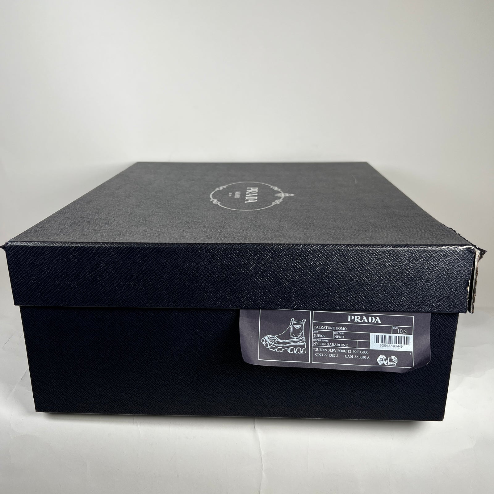 Prada Black Monolith Ankle Boot Size 10.5
