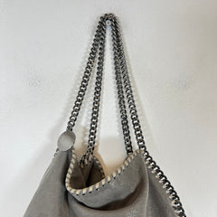 Stella McCartney Grey Falabella Fold Over Tote Bag