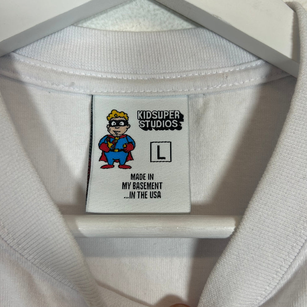 Kid Super White PFW T-shirt Size L