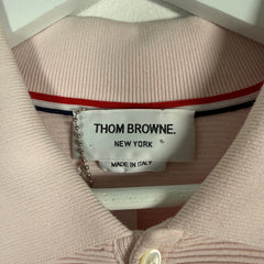 Thom Browne Pink Ribbed Polo Shirt Size 2
