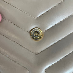 Saint Laurent Small LouLou Matelasses Beige Bag