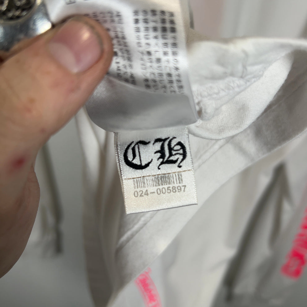 Chrome Hearts Pink Spell Out Logo Bar Longsleeve