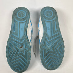 Bape Light Blue Patent Leather Bapesta Sneaker Size 9.5