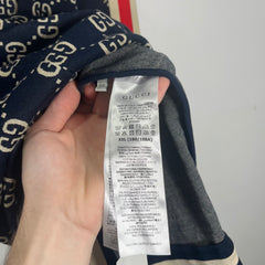 Gucci Navy GG Monogram Track Jacket Size XXL