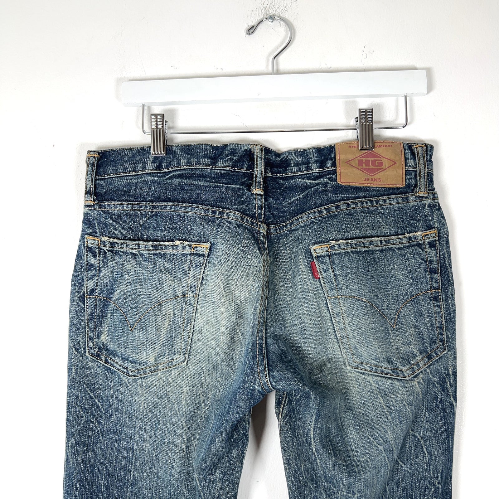 Hysteric Glamour 'Too Drunk To Fuck' Studded Lightwash Jeans
