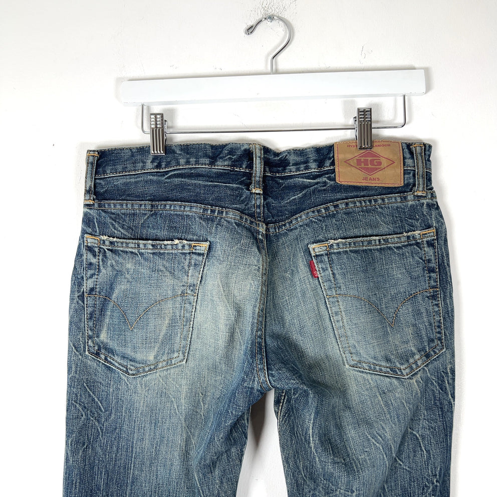 Hysteric Glamour 'Too Drunk To Fuck' Studded Lightwash Jeans