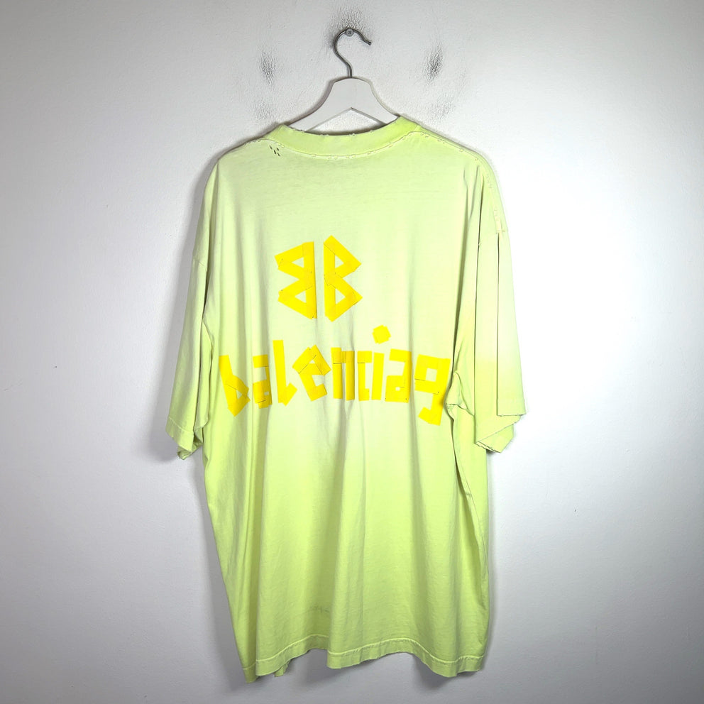 Balenciaga Neon Tape Logo T-Shirt