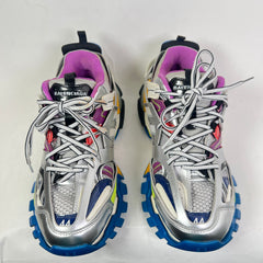 Balenciaga Metallic Silver Multicolor Track Sneaker