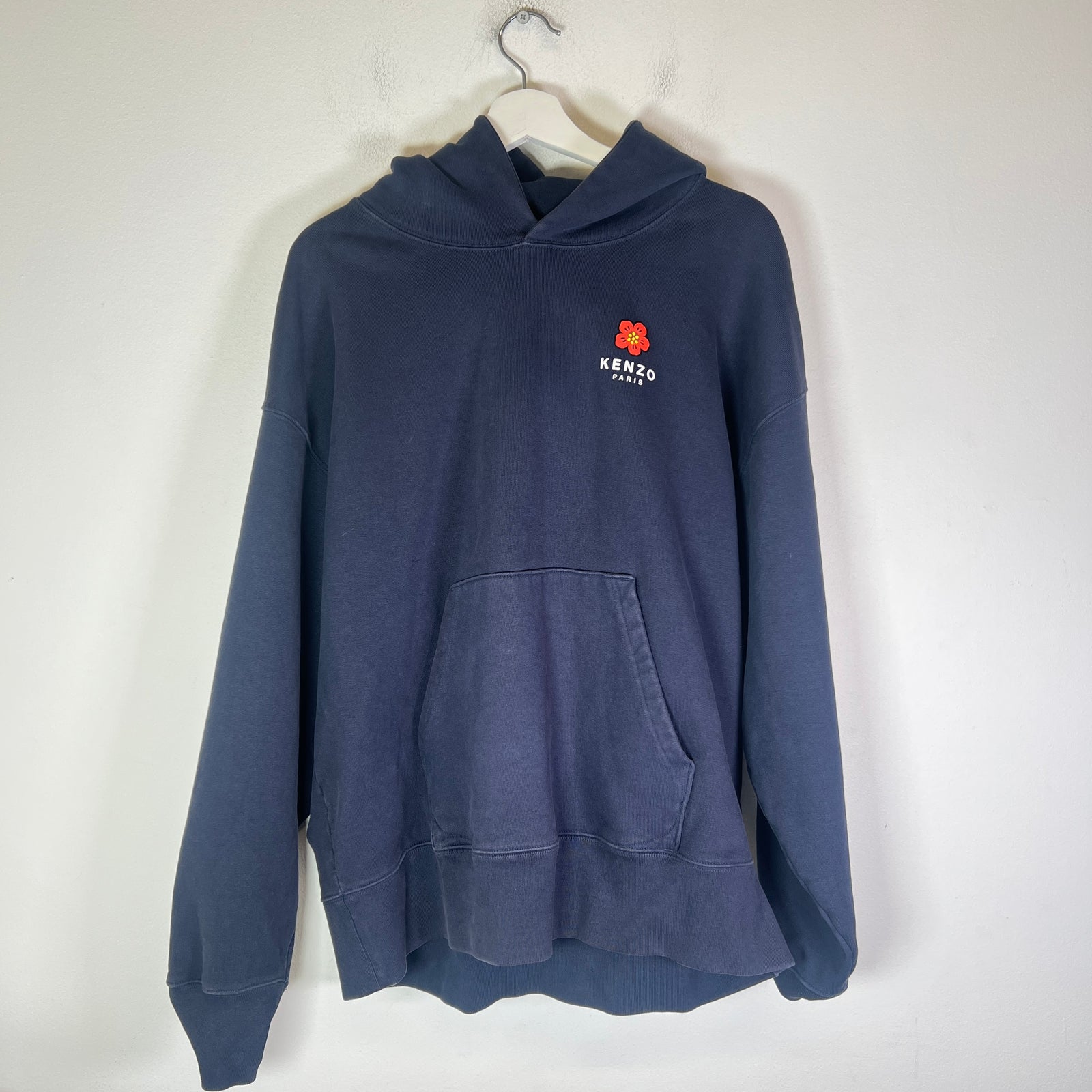 Kenzo Navy Flower Logo Hoodie