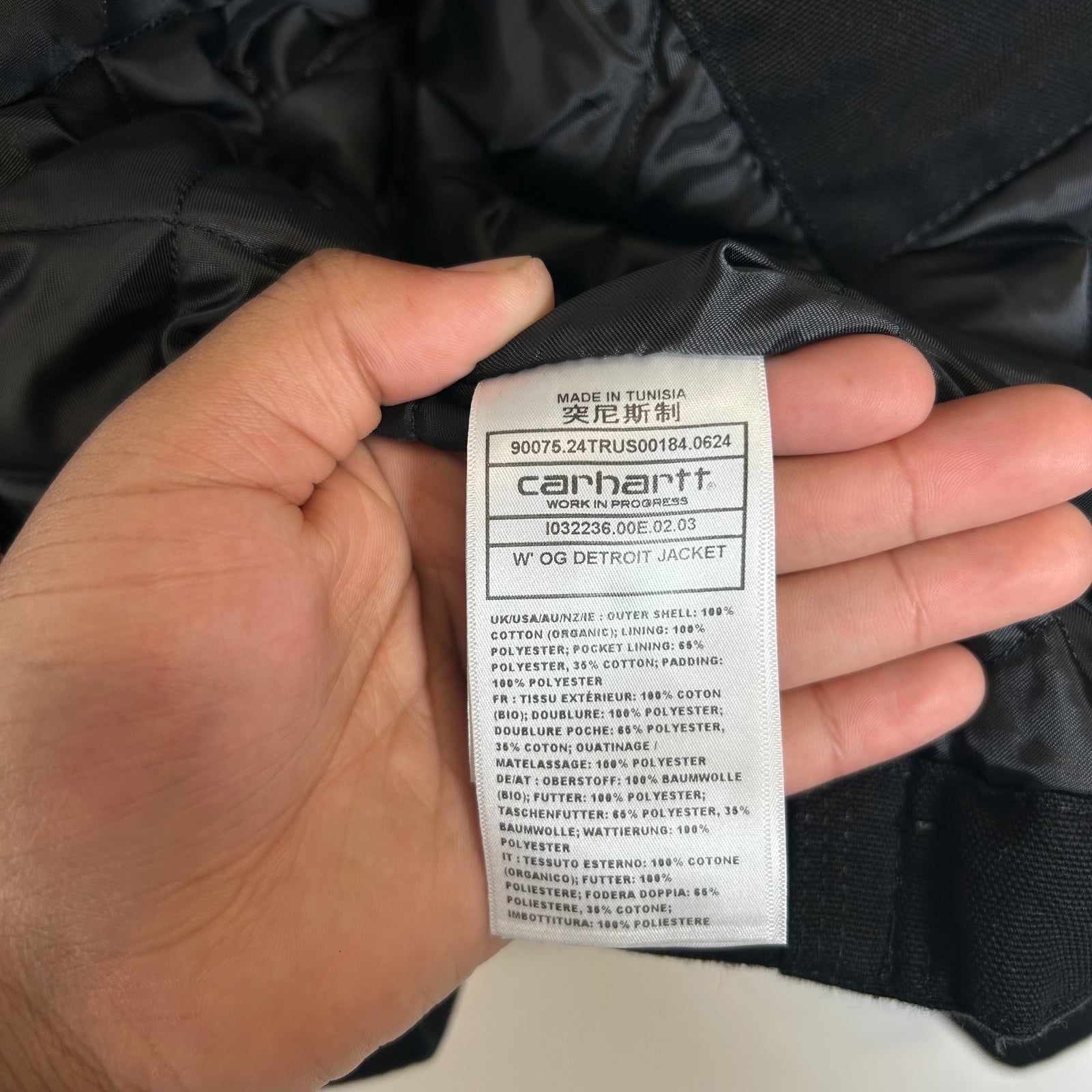 Carhartt WIP Black Detroit Jacket Size S