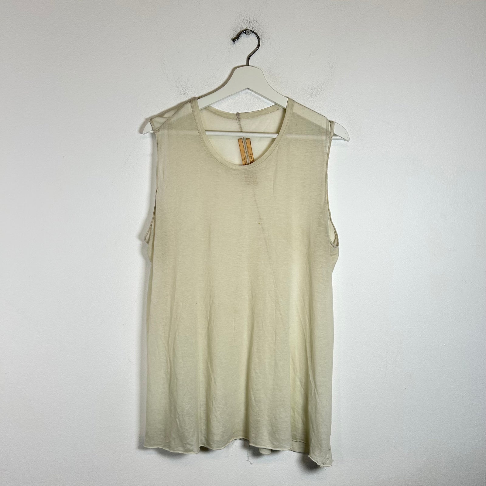 Rick Owens SS20 Neutral Tecuatl Tank Top Size L