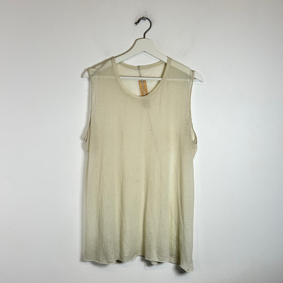 Rick Owens SS20 Neutral Tecuatl Tank Top Size L