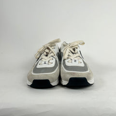 Chanel White/Pink CC Trainers Size 37