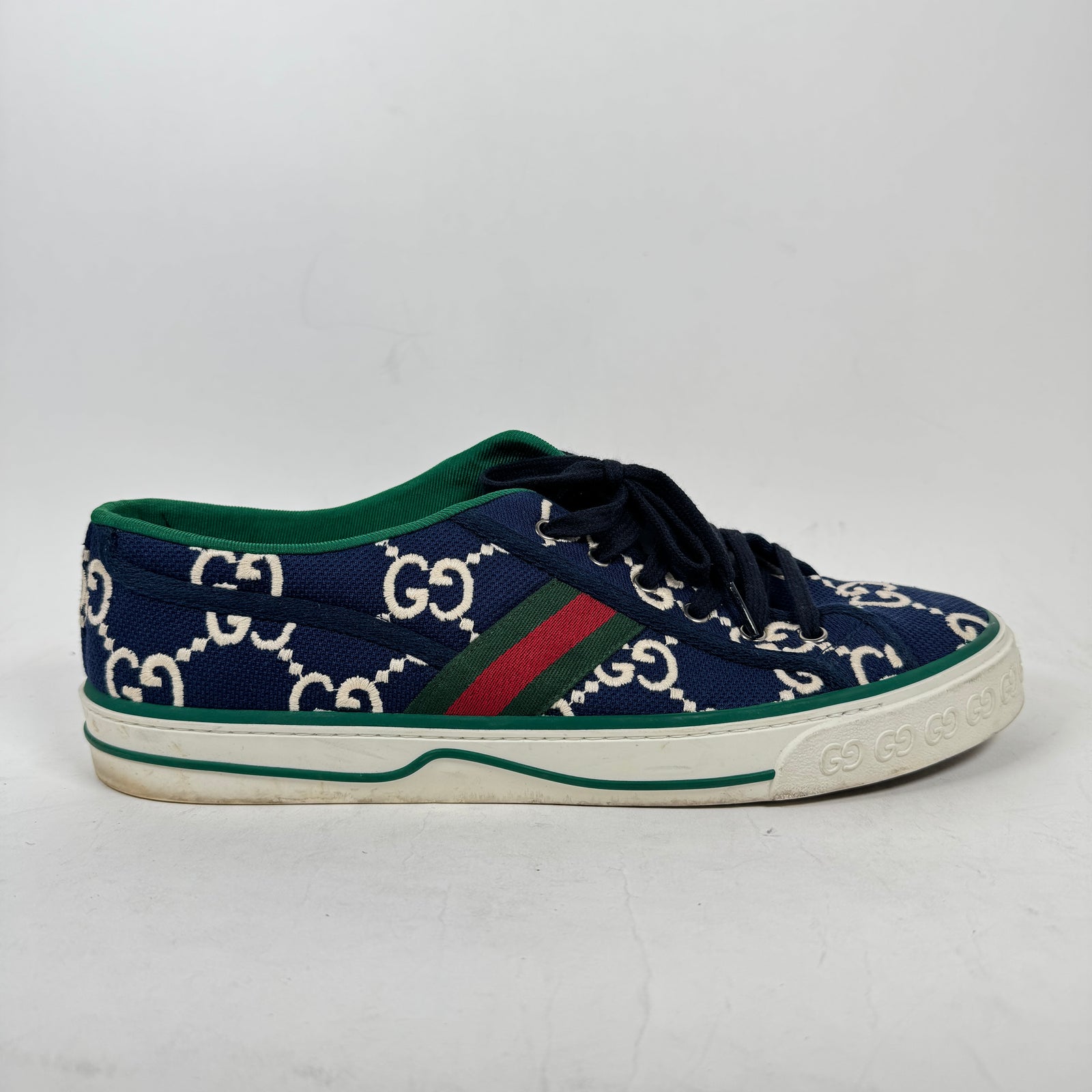 Gucci Ink Blue Tennis 1977 Sneaker Size GG 12