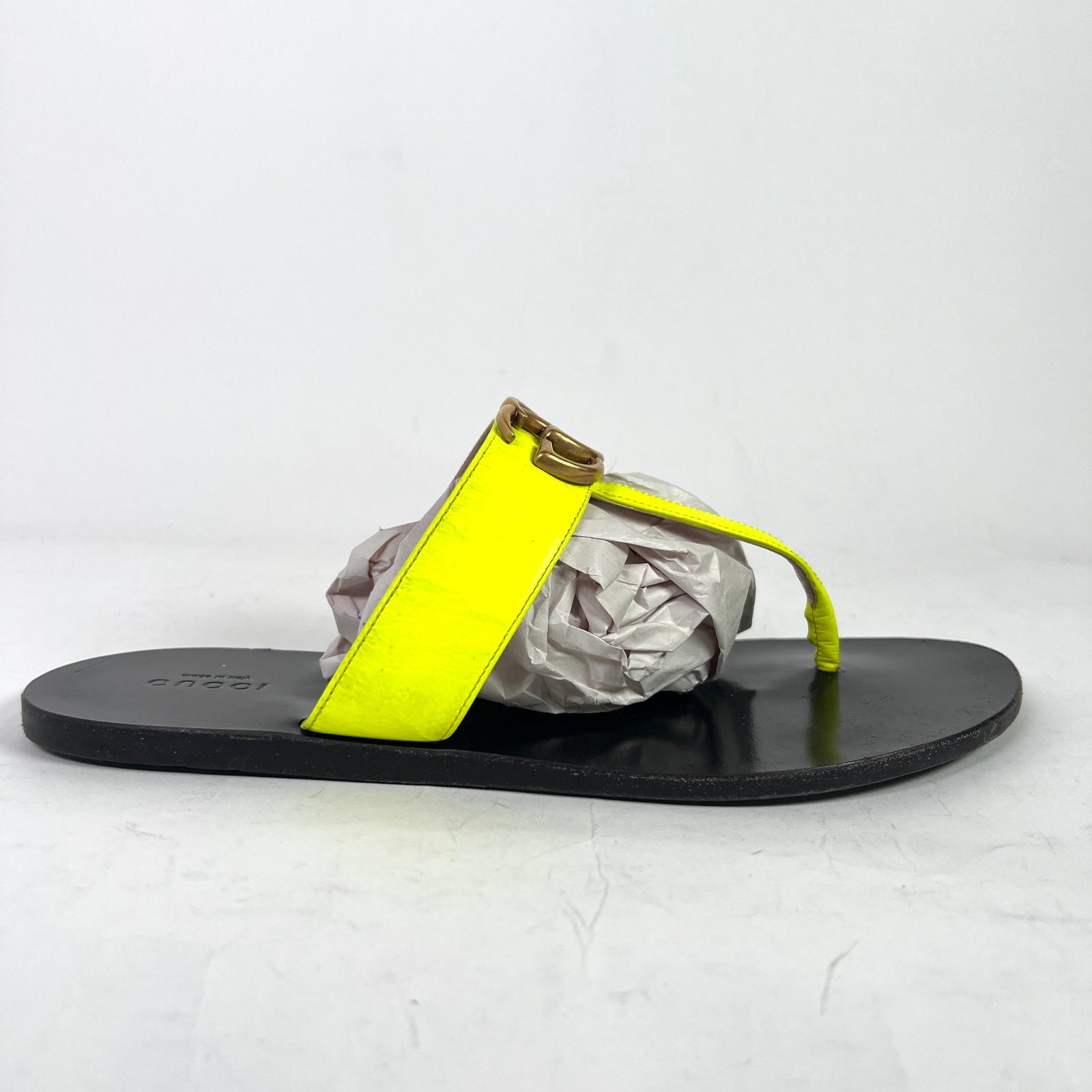 Gucci Calfskin GG Marmont Thong Sandals