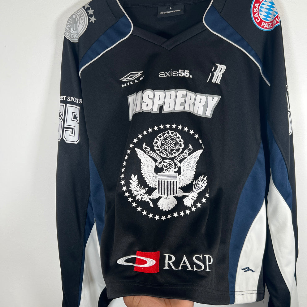 GV Gallery Black/Navy Raspberry Hills Hockey Jersey Size L