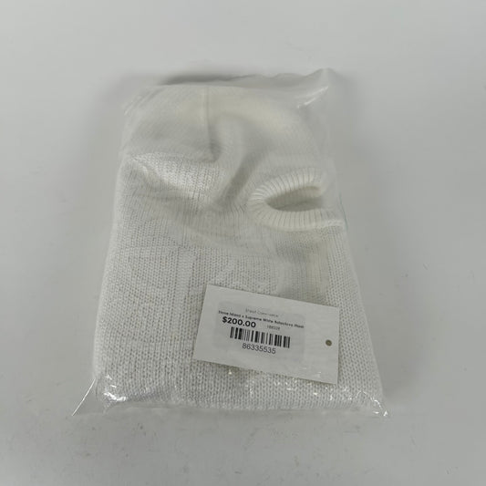 Stone Island x Supreme White Balaclava Mask