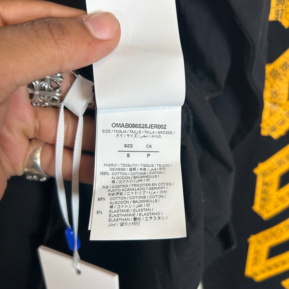 Off-White Black/Yellow Tape Measure Arrows Longsleeve Size S