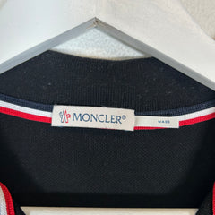 Moncler Black Maglia Polo Shirt Size M