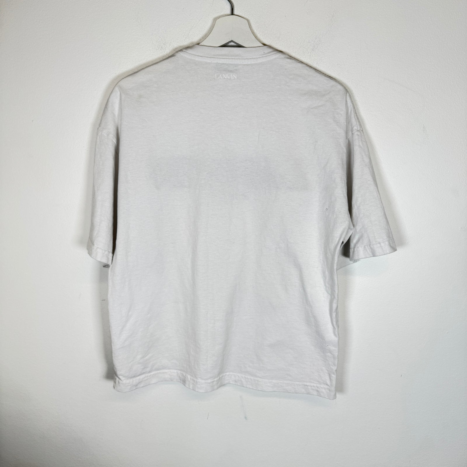 Lanvin White Embroidered Logo T-shirt Size S