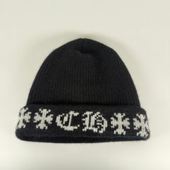 Chrome Hearts 'Big Daddy' Cashmere CH Black Beanie