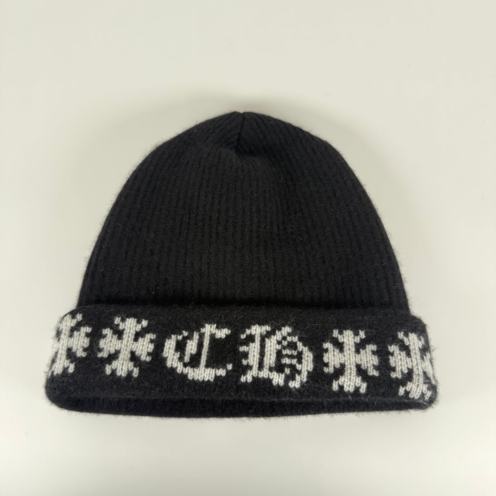 Chrome Hearts 'Big Daddy' Cashmere CH Black Beanie