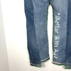Better With Age Lemon Split Seam Denim Jeans