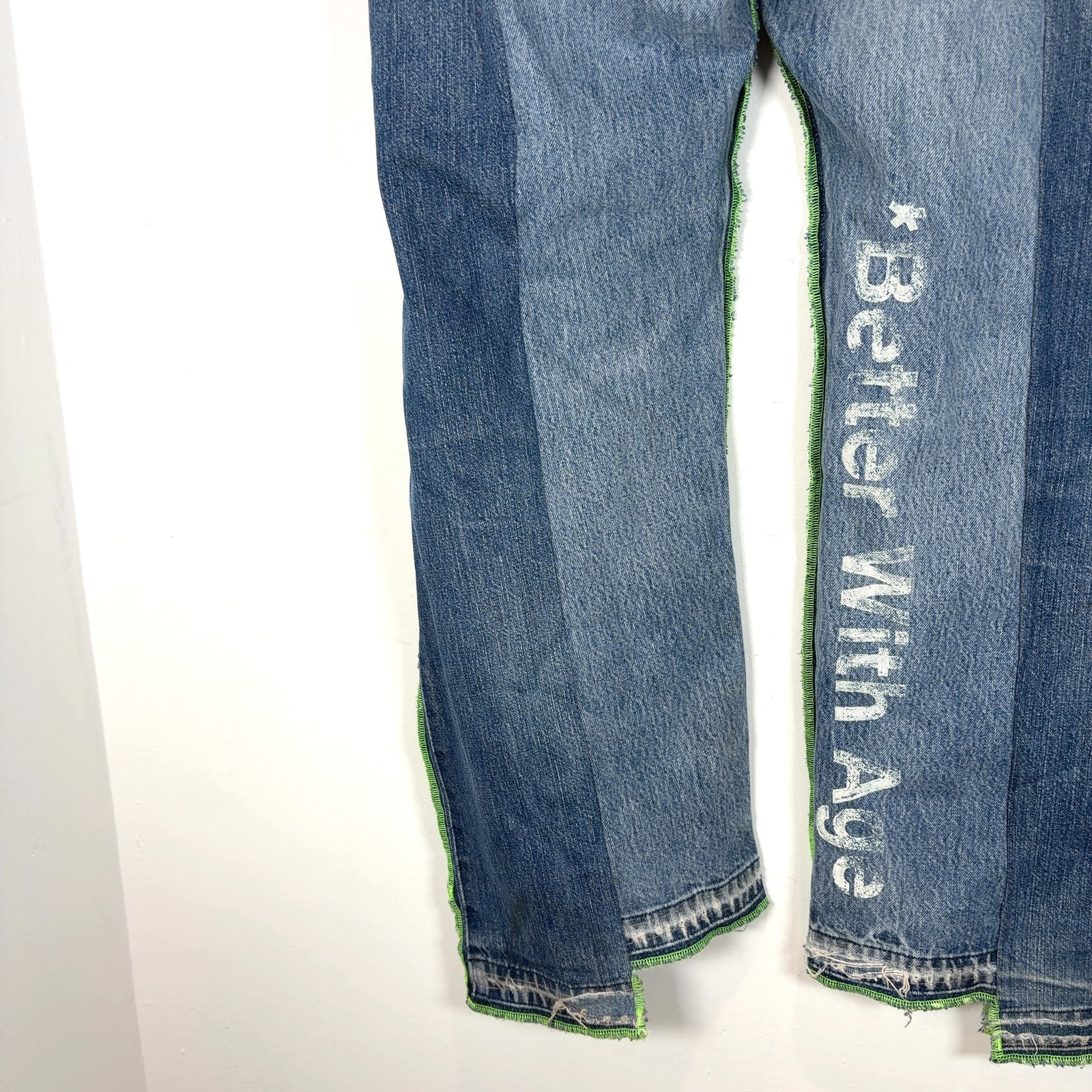 Better With Age Lemon Split Seam Denim Jeans