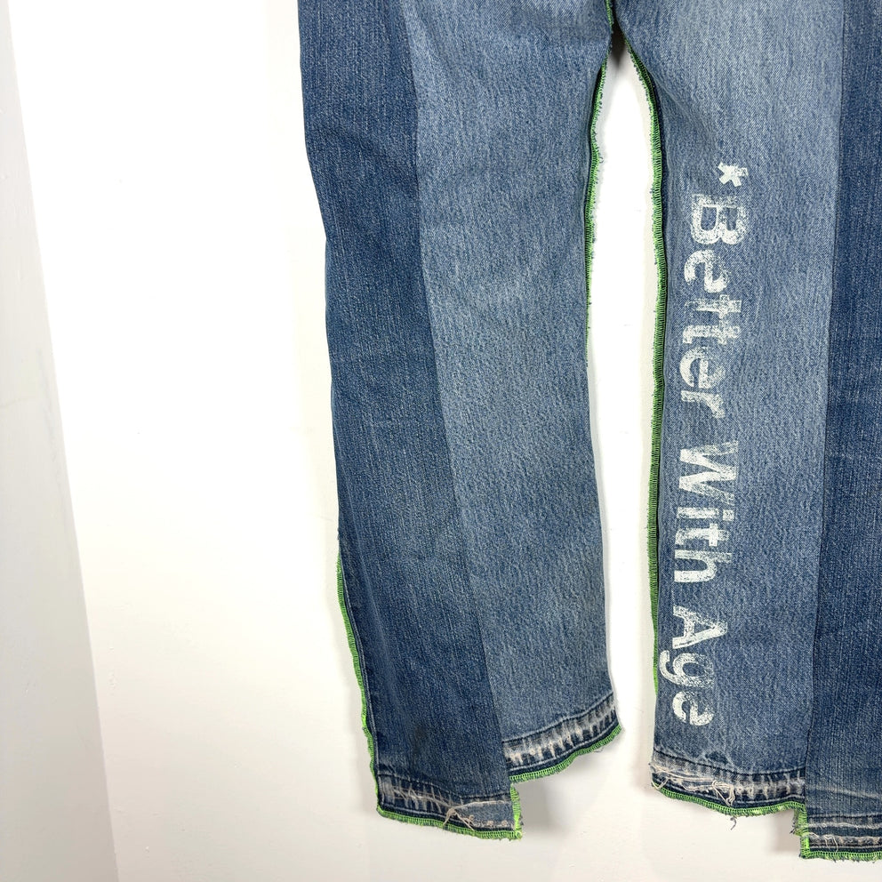 Better With Age Lemon Split Seam Denim Jeans