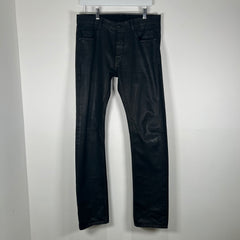 Rick Owens Waxed Detroit Cut Jeans Size 32