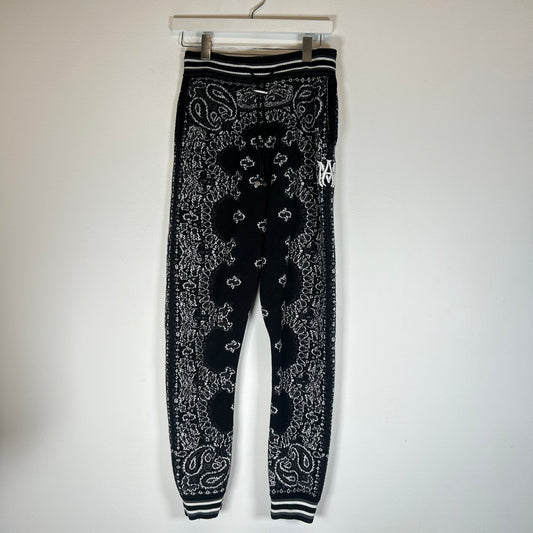 Amiri Black/Grey Bandana B-Ball Sweatpants Size XS