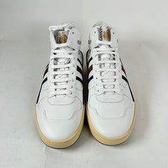 Lanvin x A Ma Maniere White/Maroon Clay High-Top Sneaker Size 43