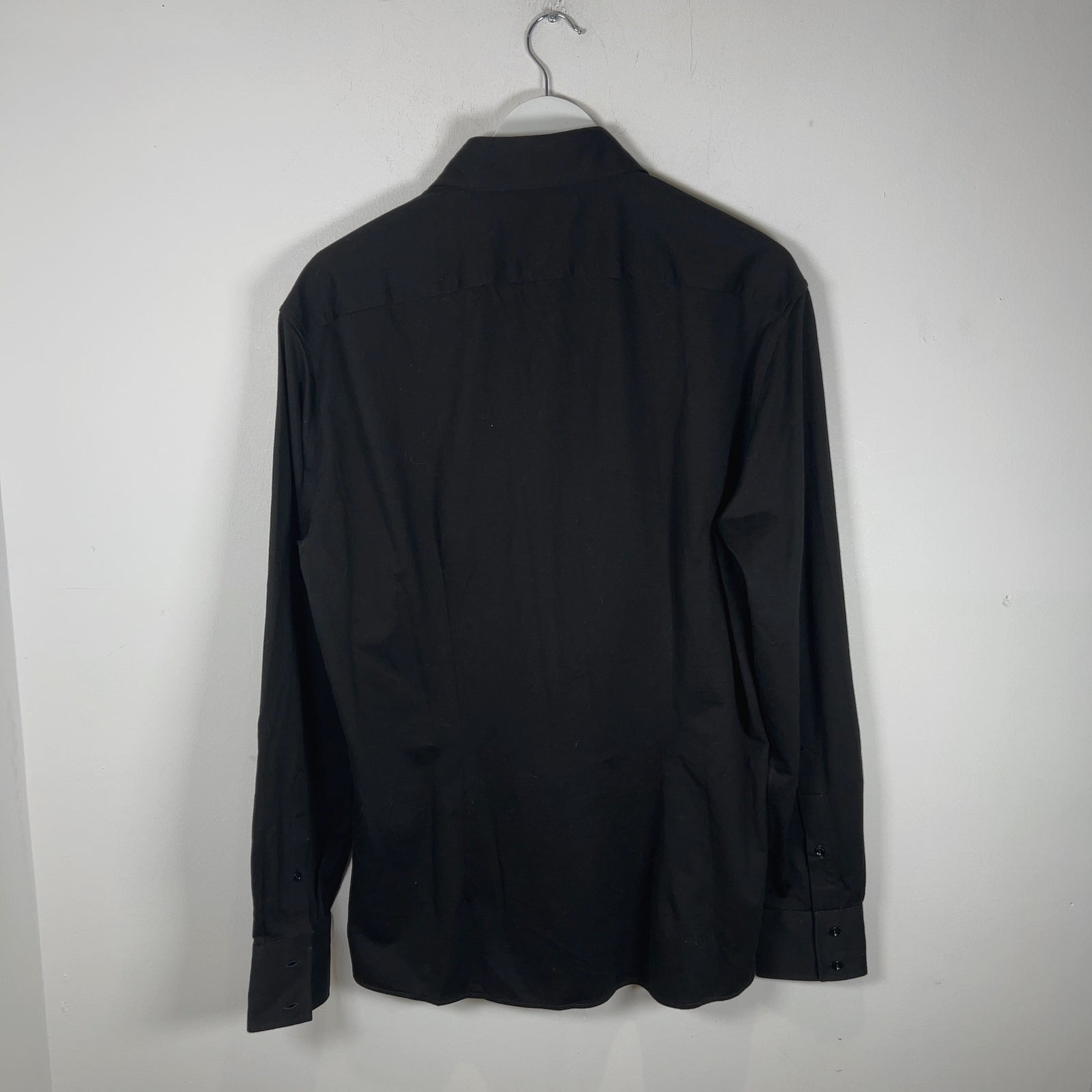 Brunello Cucinelli Spread Collar Black Cotton Shirt
