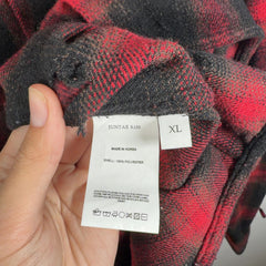 Juntae Kim Cutout Flannel Button Up Shirt