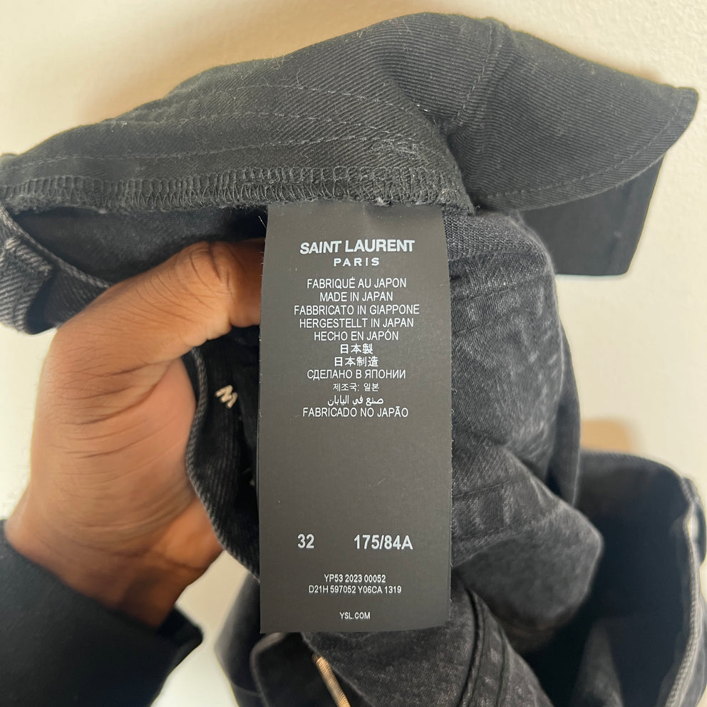 Saint Laurent D18 Black Washed Jeans Size 32