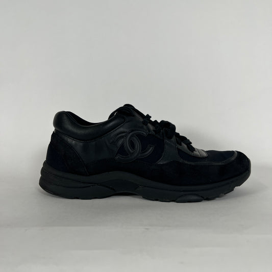 Chanel Black Tennis Trainer Size 44