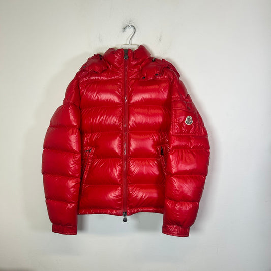 Moncler Red Maya Giubbotto Puffer Jacket Size 2